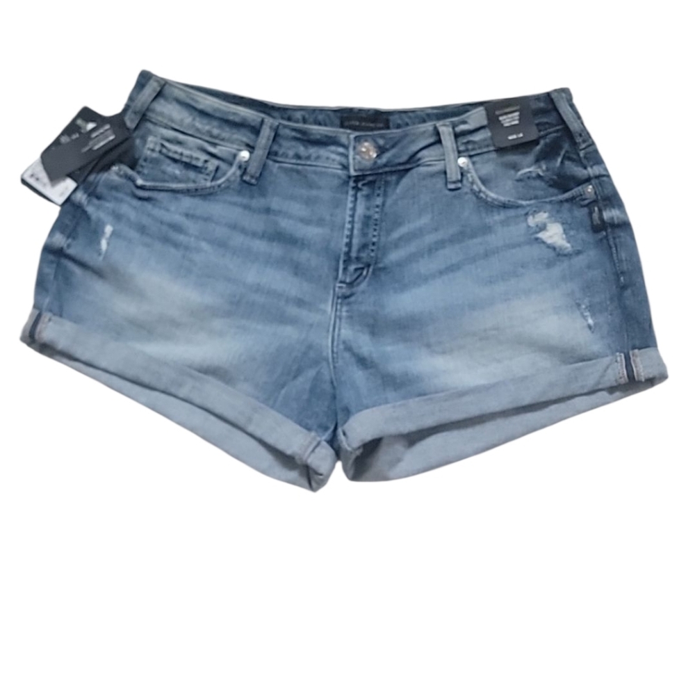 Silver Jeans Plus Size Suki Curvy Fit‎ Mid Rise Shorts Size 33